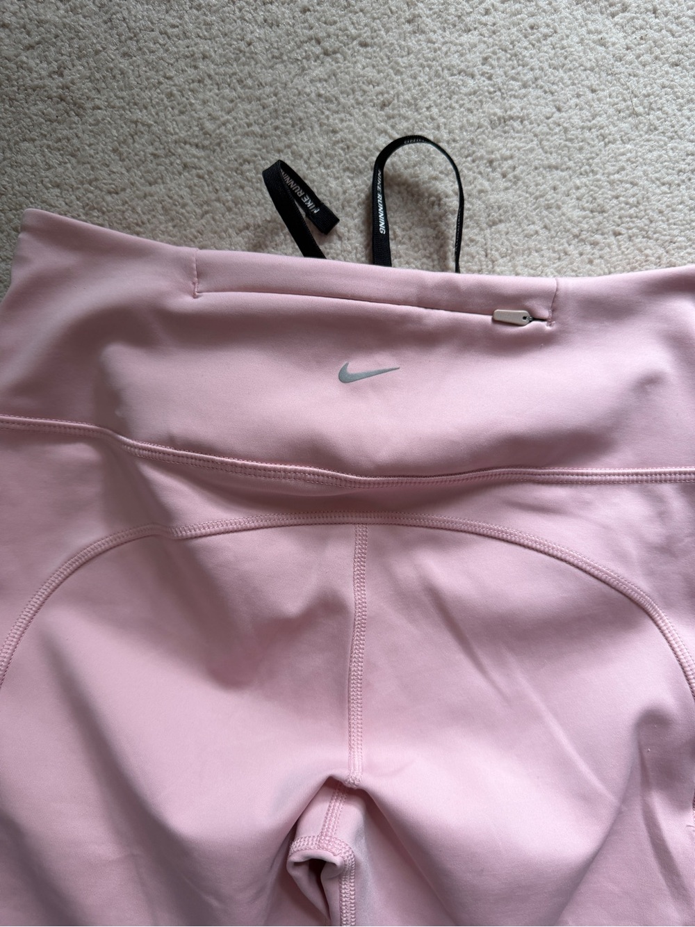 Nike dry-fit baby Pink Leggings with Black Drawstring